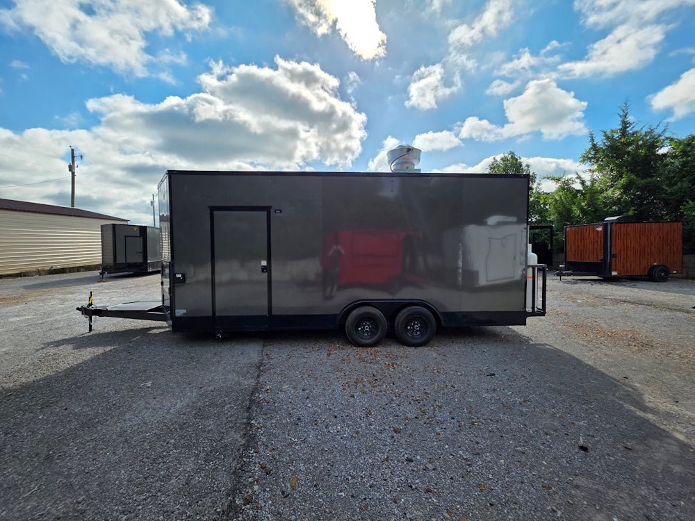 8.5′ X 20′ Charcoal Grey With Blackout Concession Trailer Food Event Catering — photo 9