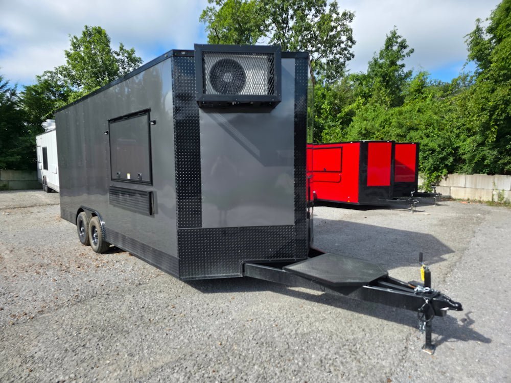 8.5′ X 20′ Charcoal Grey With Blackout Concession Trailer Food Event Catering — photo 15