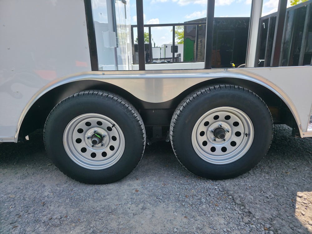 8.5′ X 14′ White Custom Concession Trailer With 7′ Porch BBQ Event Catering — photo 5