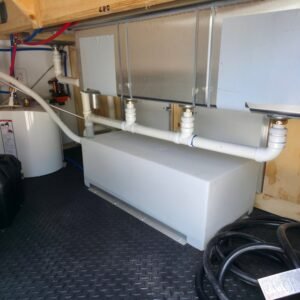 8.5 x 14 white BBQ trailer with 7-foot railed porch - view 15