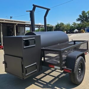 250 gallon charkettle smoker with tongue-mounted charcoal grill - view 6