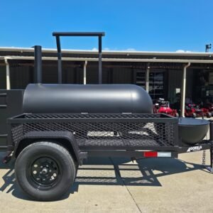 250 gallon charkettle smoker with tongue-mounted charcoal grill - view 5