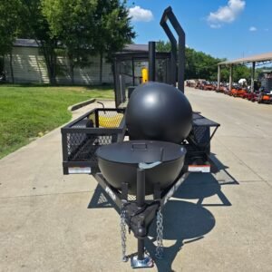 250 gallon charkettle smoker with tongue-mounted charcoal grill - view 3