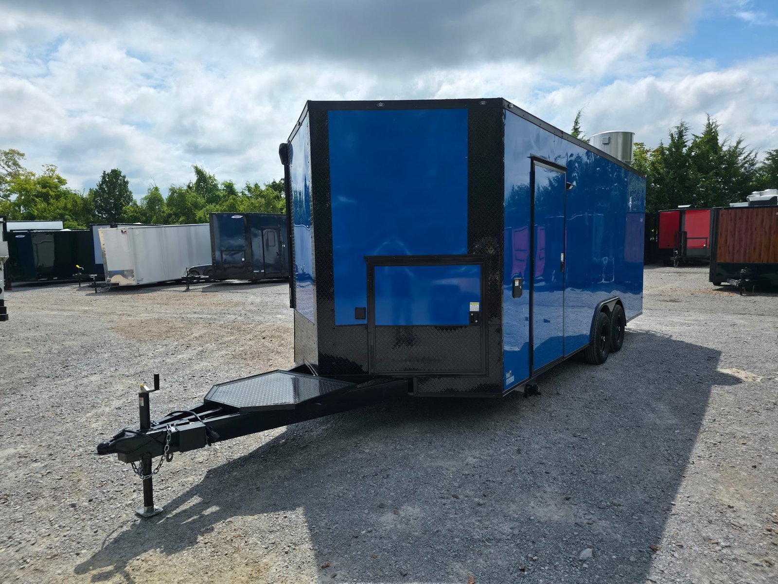 8.5′ X 20′ Cobalt Blue Concession Trailer Food Event Catering — photo 4
