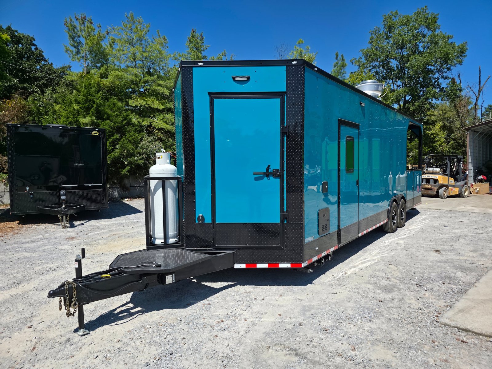 8.5′ X 28′ Teal Green Custom Concession Trailer Food Event Catering — photo 3