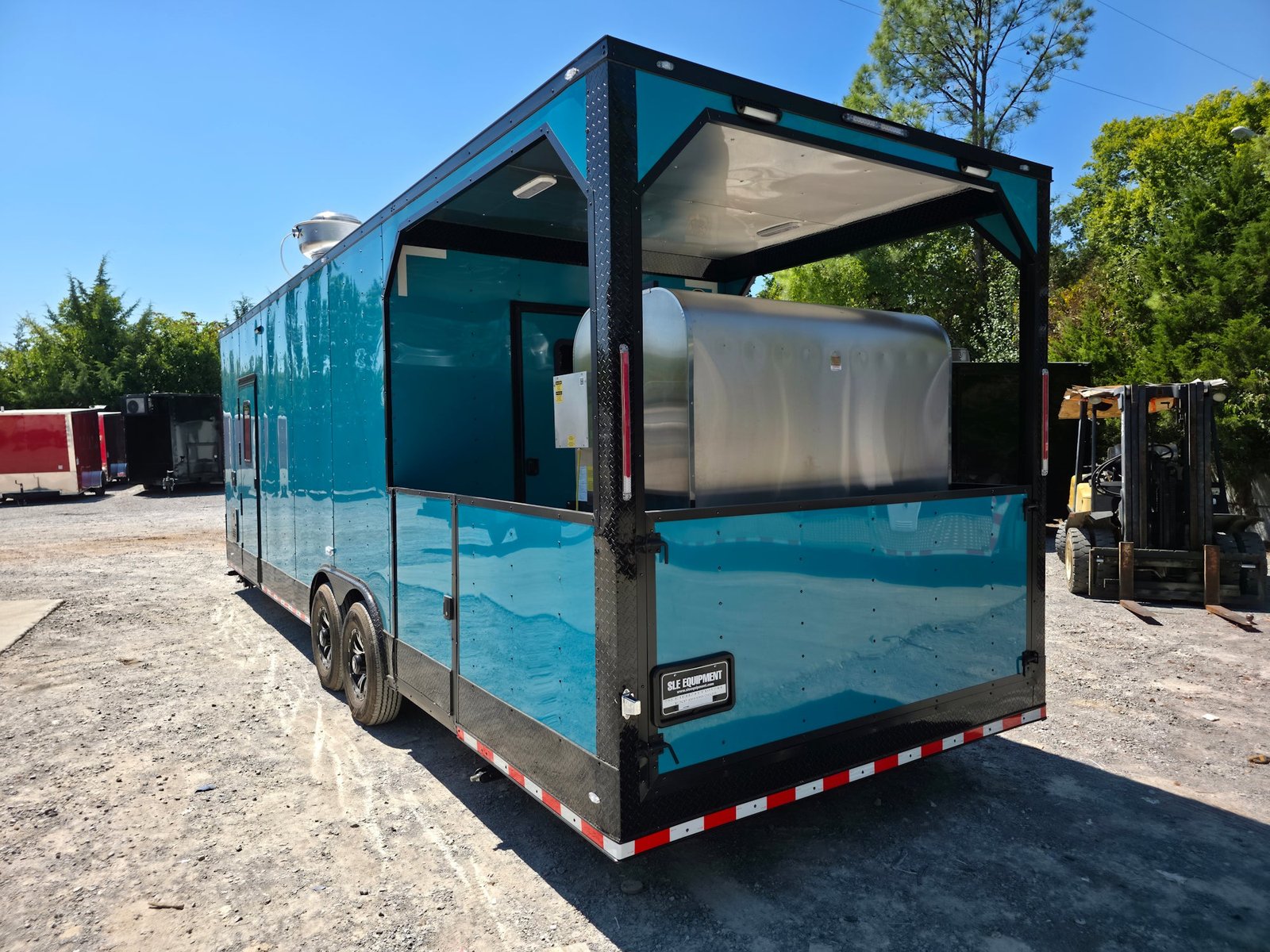 8.5′ X 28′ Teal Green Custom Concession Trailer Food Event Catering — photo 6