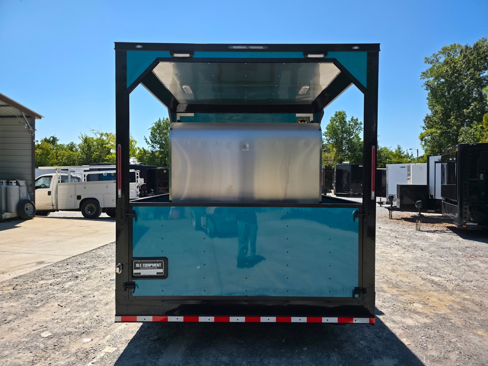 8.5′ X 28′ Teal Green Custom Concession Trailer Food Event Catering — photo 7