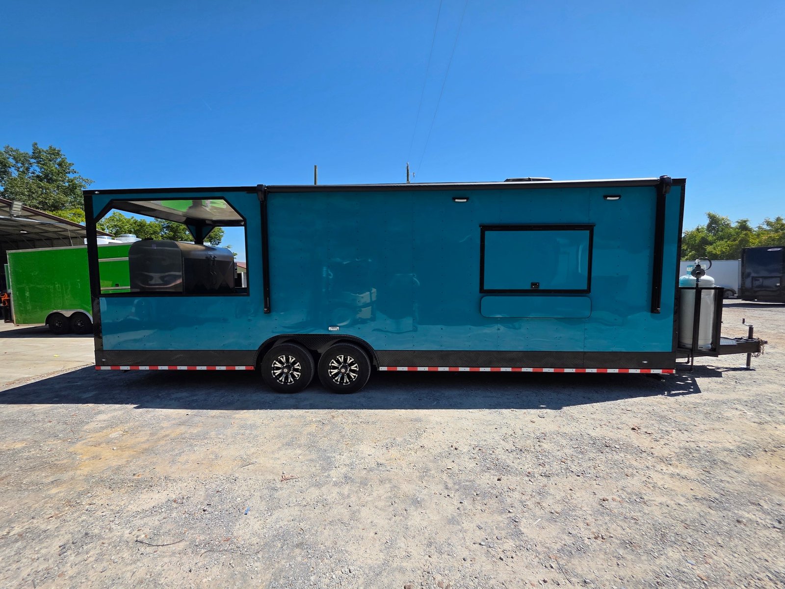 8.5′ X 28′ Teal Green Custom Concession Trailer Food Event Catering — photo 9
