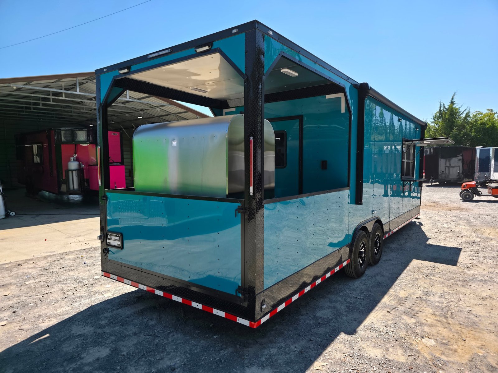 8.5′ X 28′ Teal Green Custom Concession Trailer Food Event Catering — photo 12