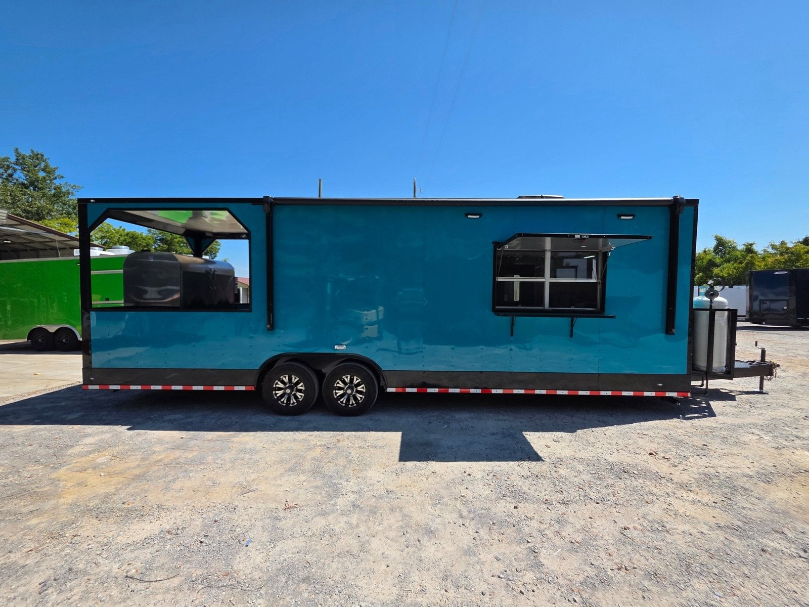 8.5′ X 28′ Teal Green Custom Concession Trailer Food Event Catering — photo 11