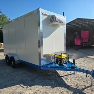 7 x 16 Refrigerated Trailer mobile cooler and freezer with generator - view 9