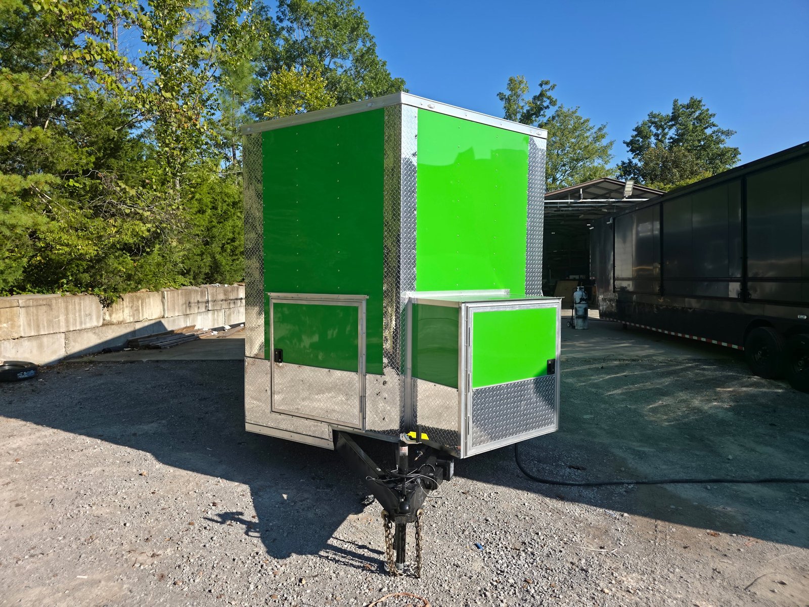 8.5′ X 18′ Lime Green Custom Concession Trailer Food Event Catering — photo 2