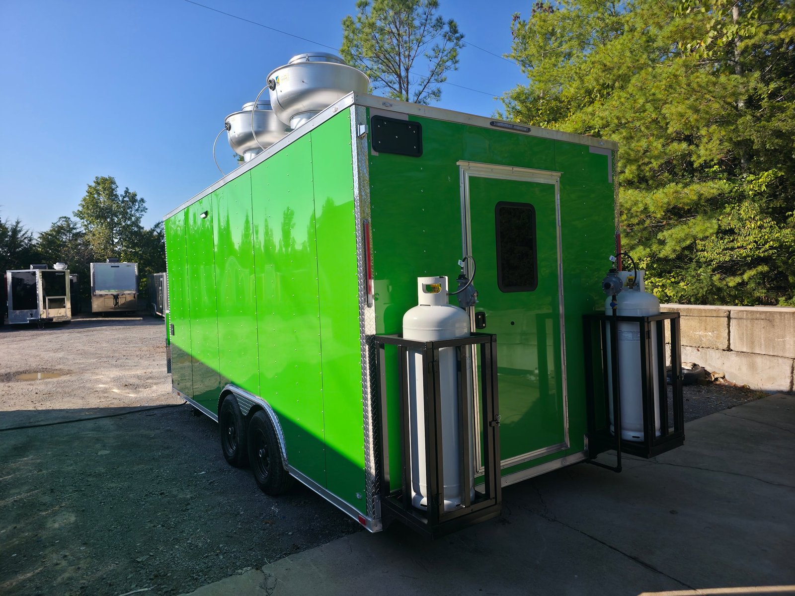 8.5′ X 18′ Lime Green Custom Concession Trailer Food Event Catering — photo 5