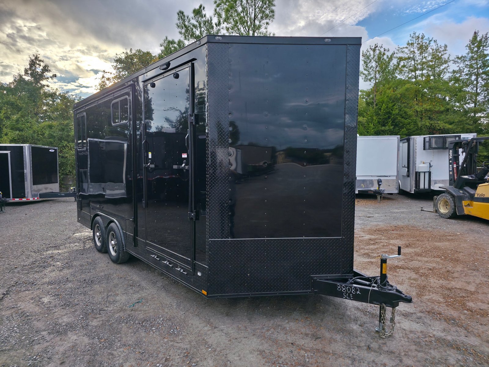 8.5′ X 18′ Black With Blackout Petting Zoo Enclosed Trailer — photo 9