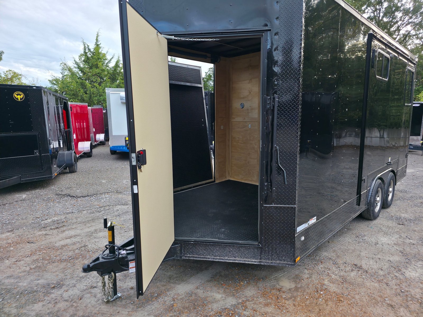 8.5′ X 18′ Black With Blackout Petting Zoo Enclosed Trailer — photo 10