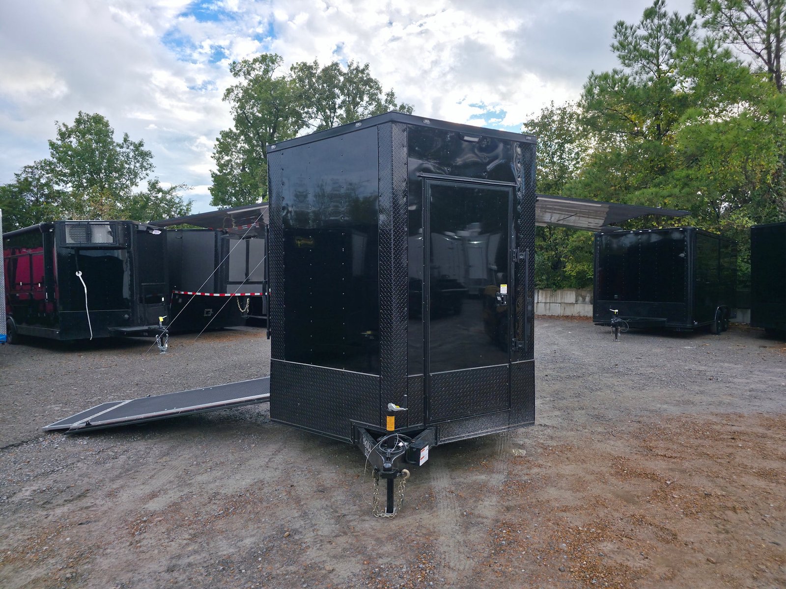 8.5′ X 18′ Black With Blackout Petting Zoo Enclosed Trailer — photo 11