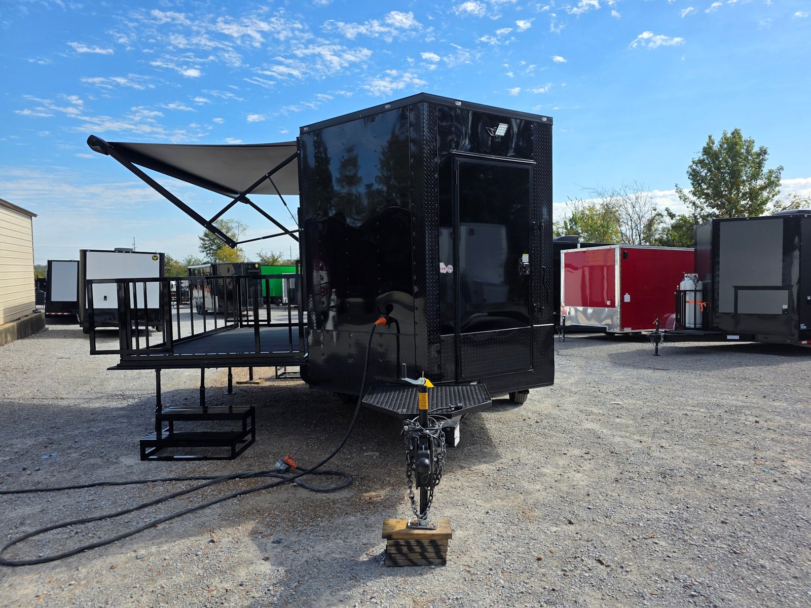 8.5′ X 14′ Black With Blackout Custom Stage Trailer — photo 2