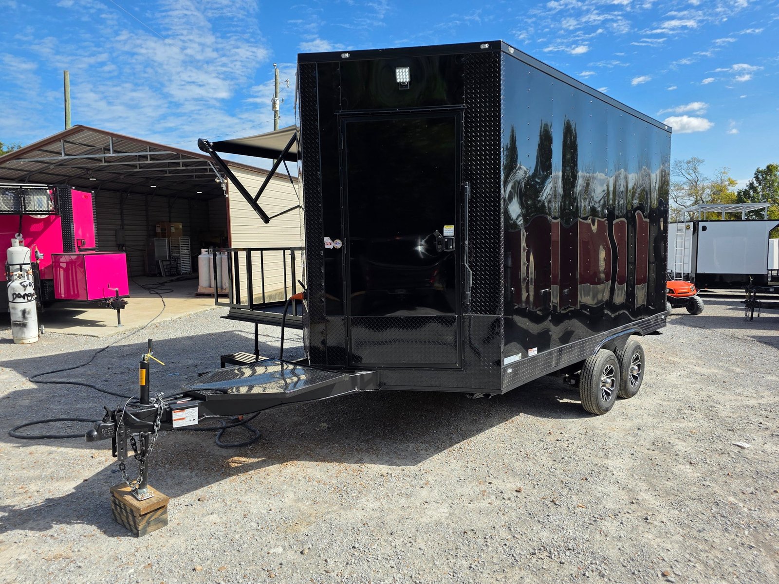 8.5′ X 14′ Black With Blackout Custom Stage Trailer — photo 3