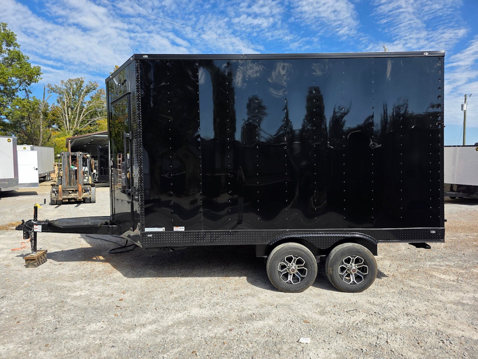 8.5′ X 14′ Black With Blackout Custom Stage Trailer — photo 4