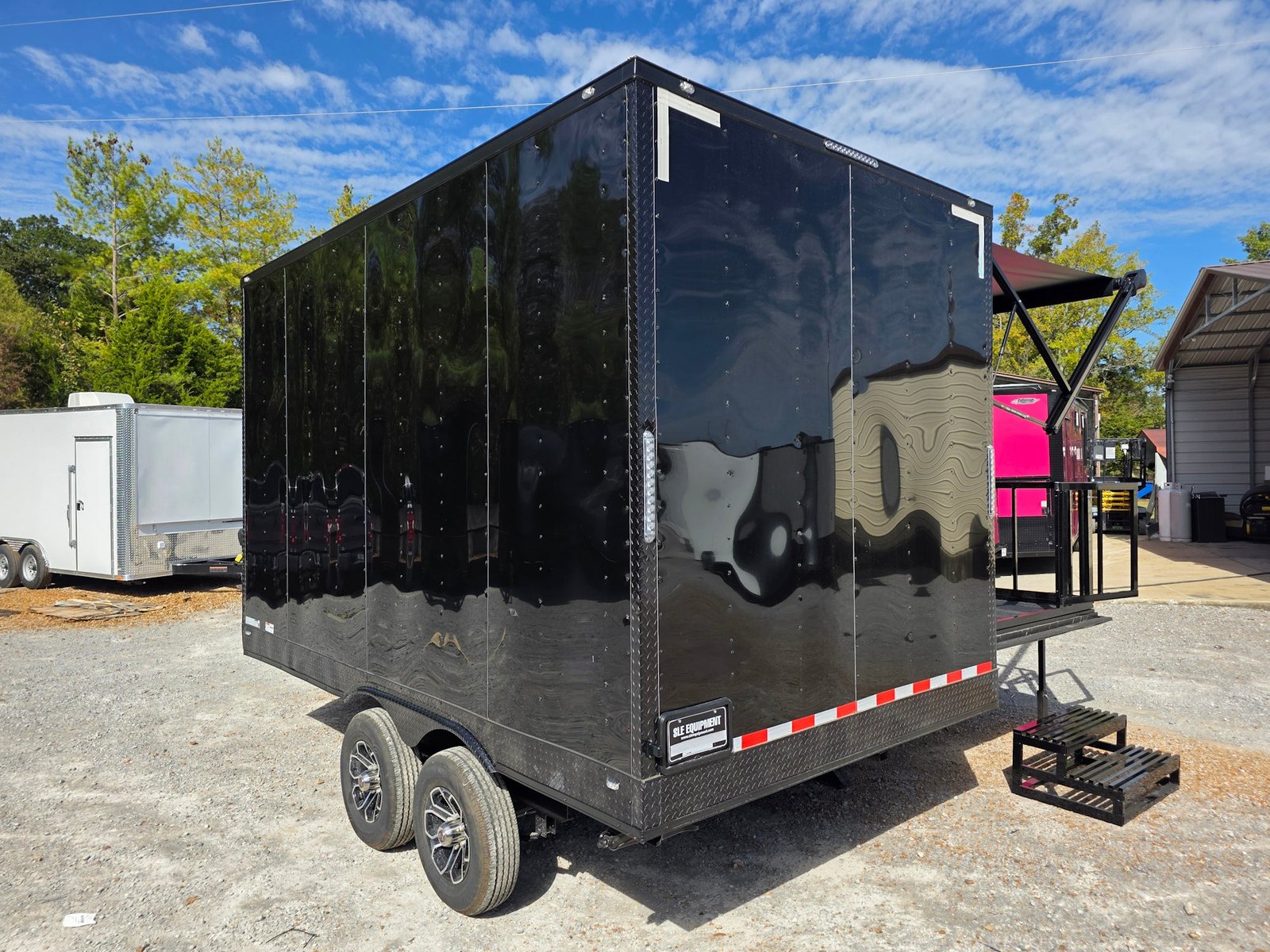8.5′ X 14′ Black With Blackout Custom Stage Trailer — photo 6