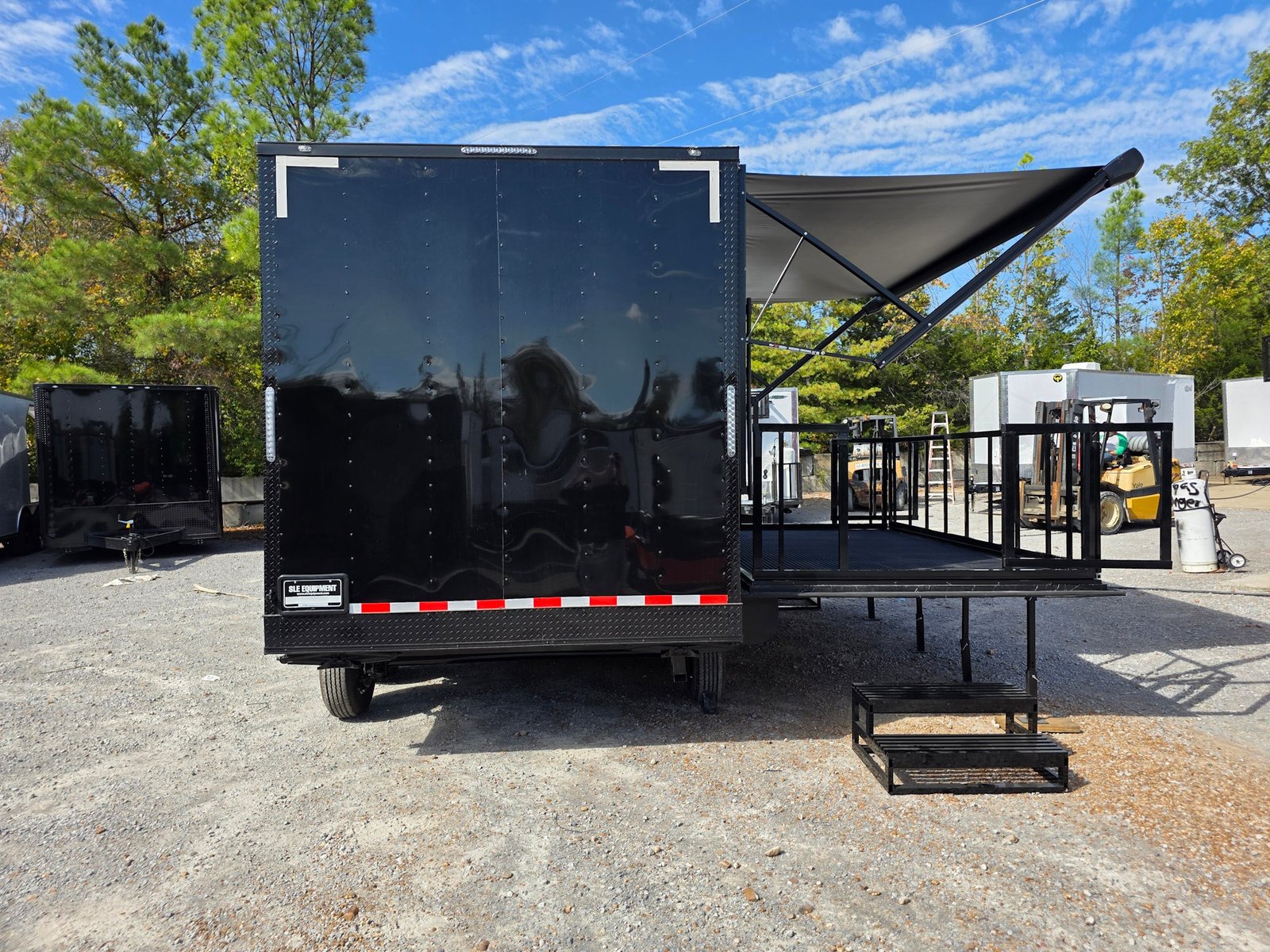 8.5′ X 14′ Black With Blackout Custom Stage Trailer — photo 7