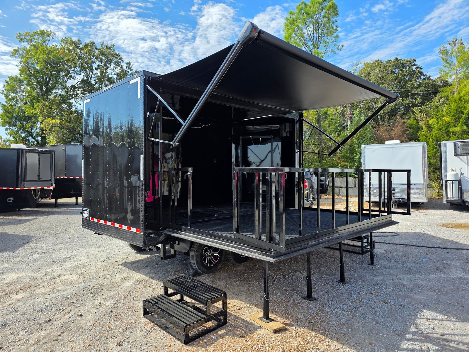 8.5′ X 14′ Black With Blackout Custom Stage Trailer — photo 8