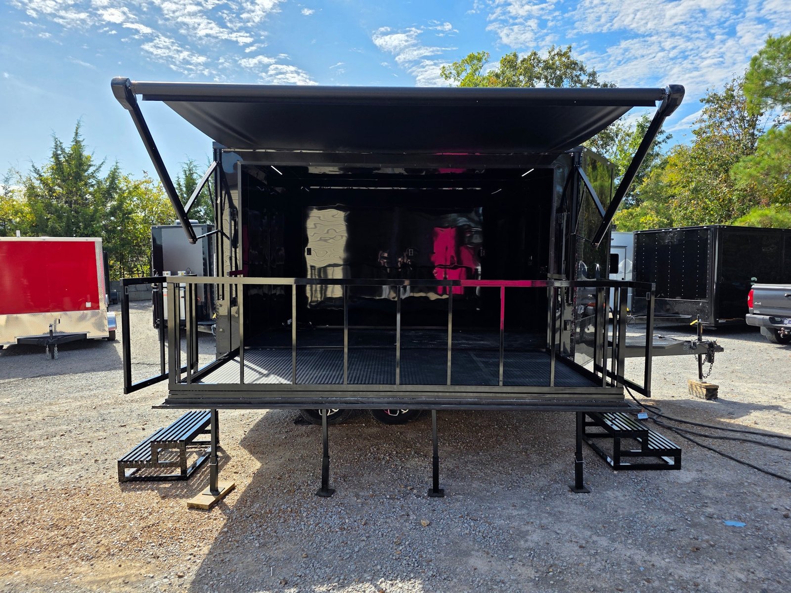8.5′ X 14′ Black With Blackout Custom Stage Trailer — photo 9