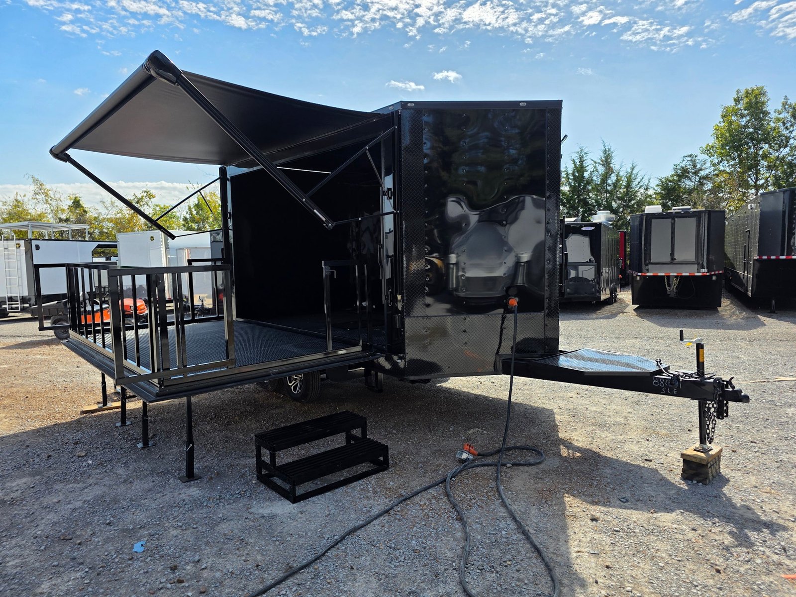 8.5′ X 14′ Black With Blackout Custom Stage Trailer — photo 10
