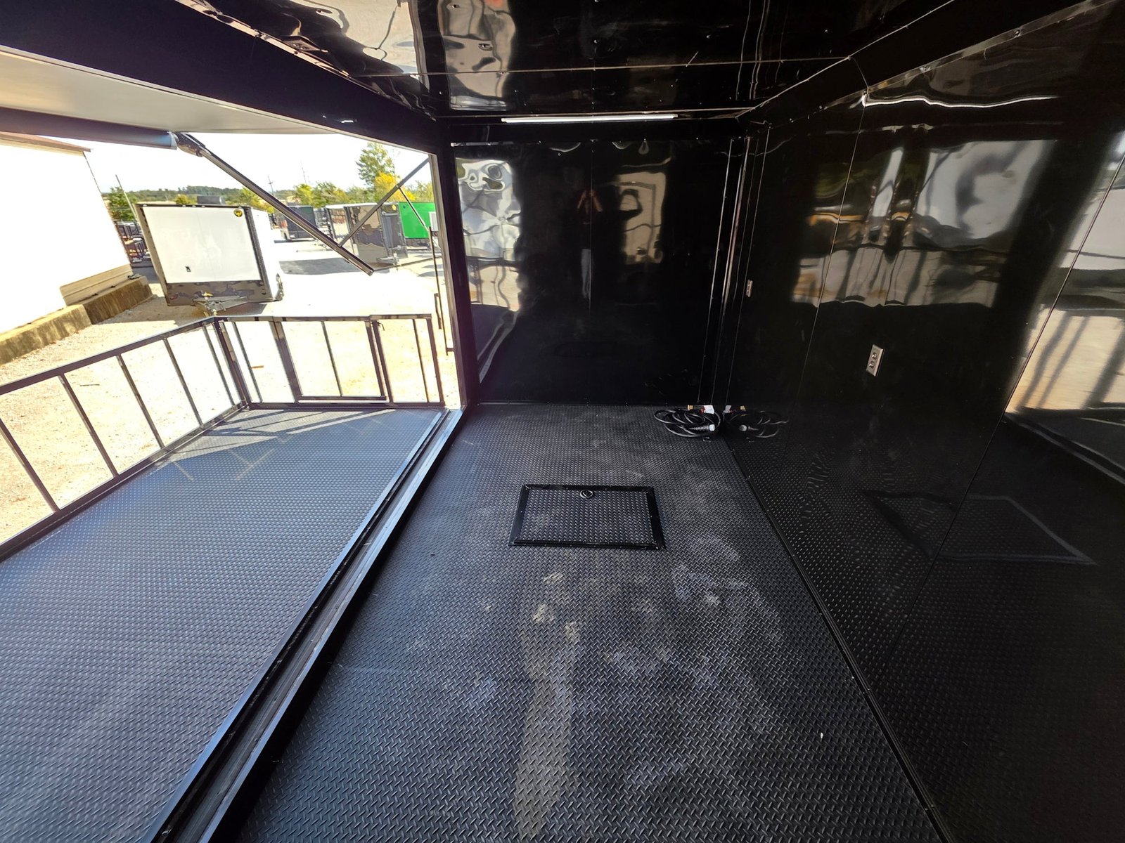 8.5′ X 14′ Black With Blackout Custom Stage Trailer — photo 12