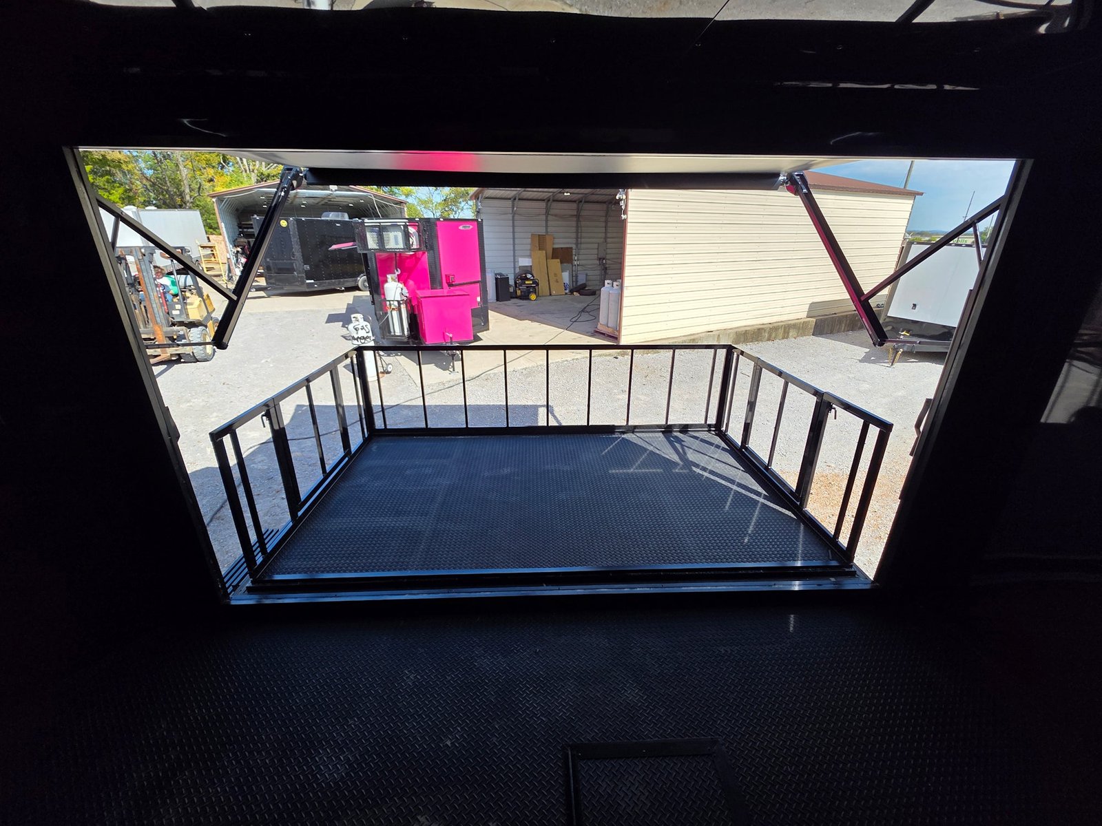 8.5′ X 14′ Black With Blackout Custom Stage Trailer — photo 13