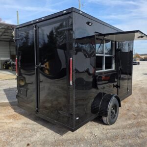 7 x 12 flat front concession trailer mobile kitchen - view 8