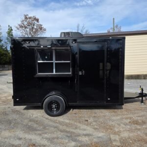 7 x 12 flat front concession trailer mobile kitchen - view 11