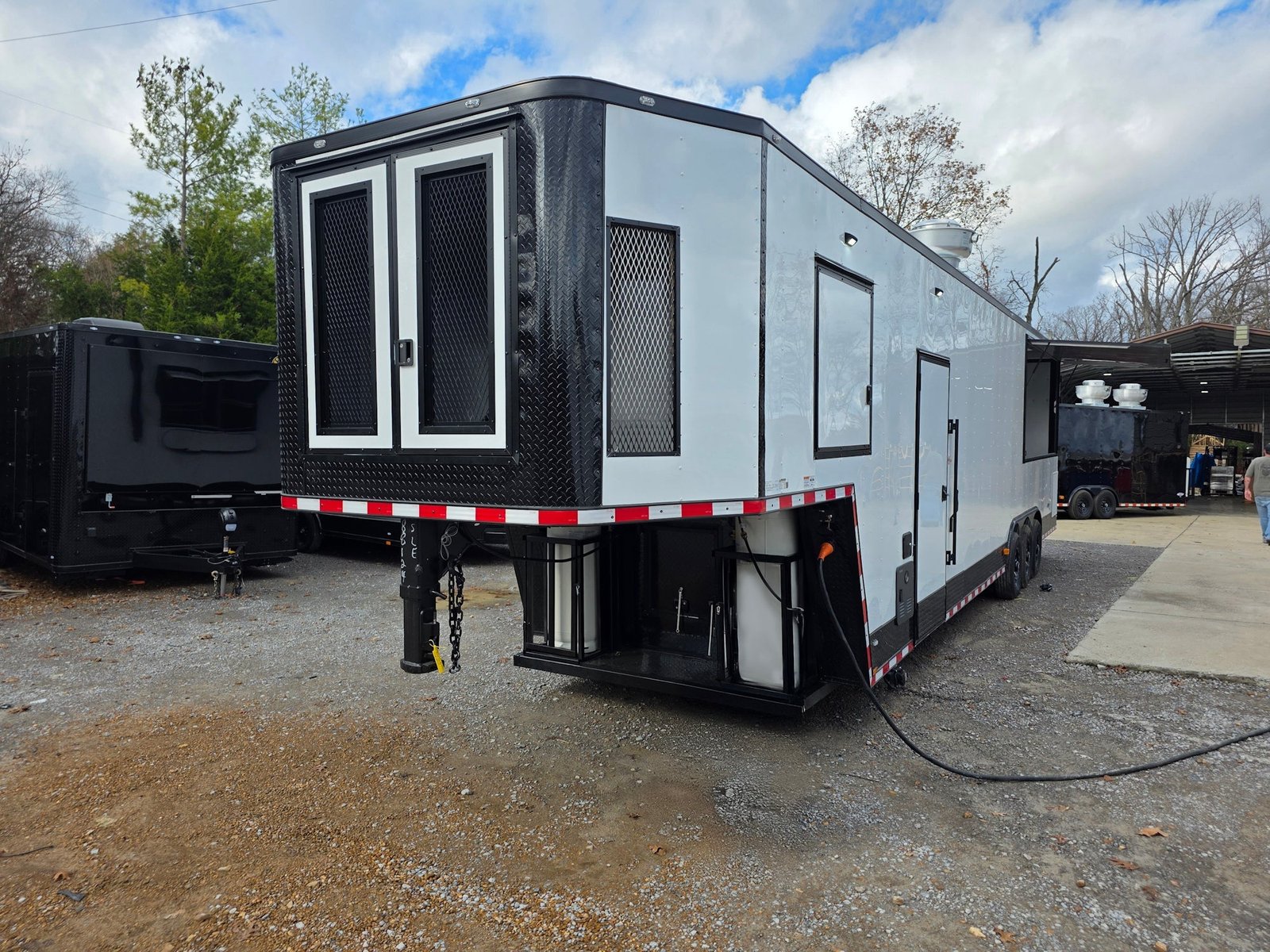 8.5′ X 40′ Gooseneck White With Blackout Concession Trailer Food Event Catering — photo 4