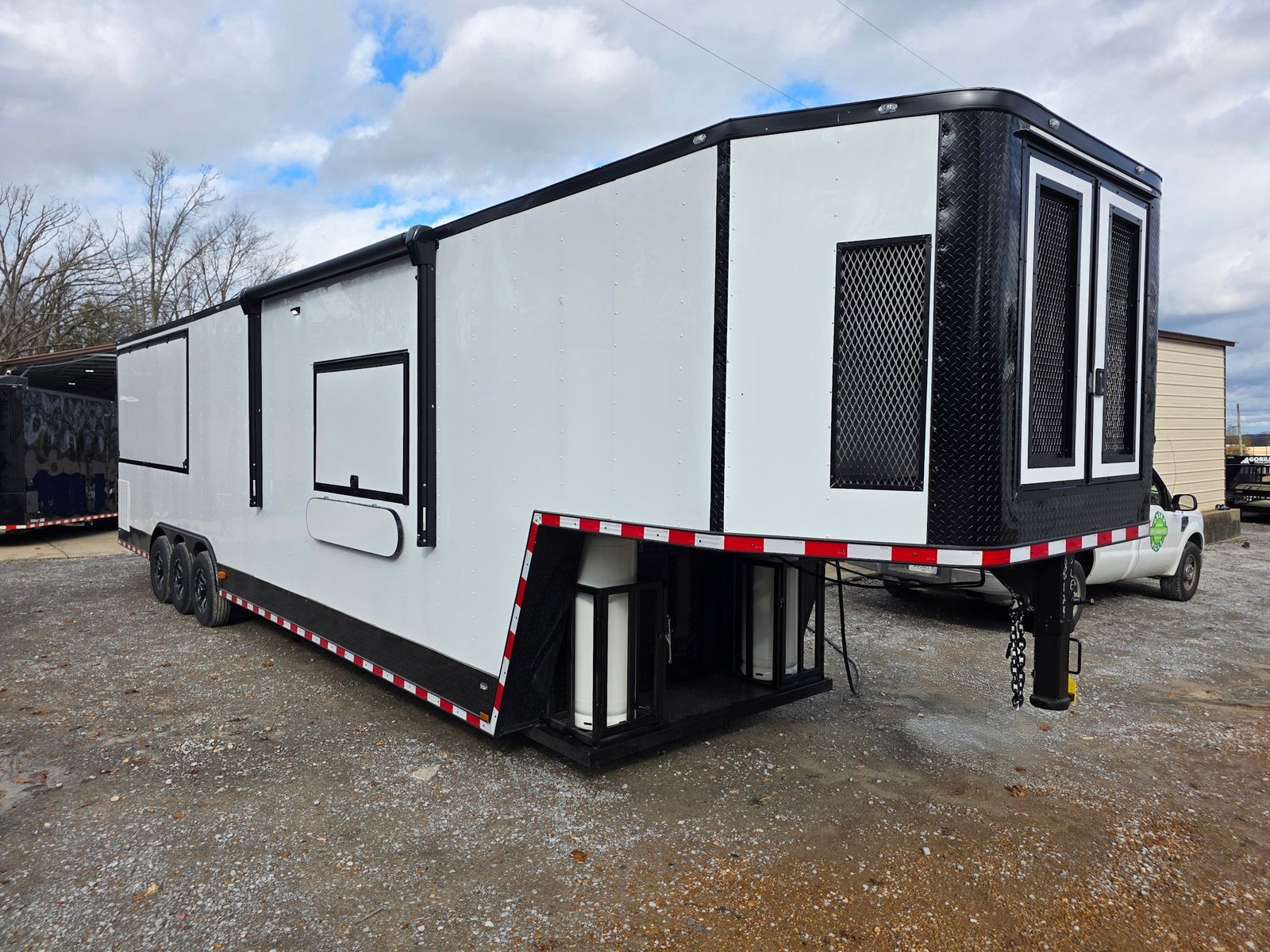 8.5′ X 40′ Gooseneck White With Blackout Concession Trailer Food Event Catering — photo 2