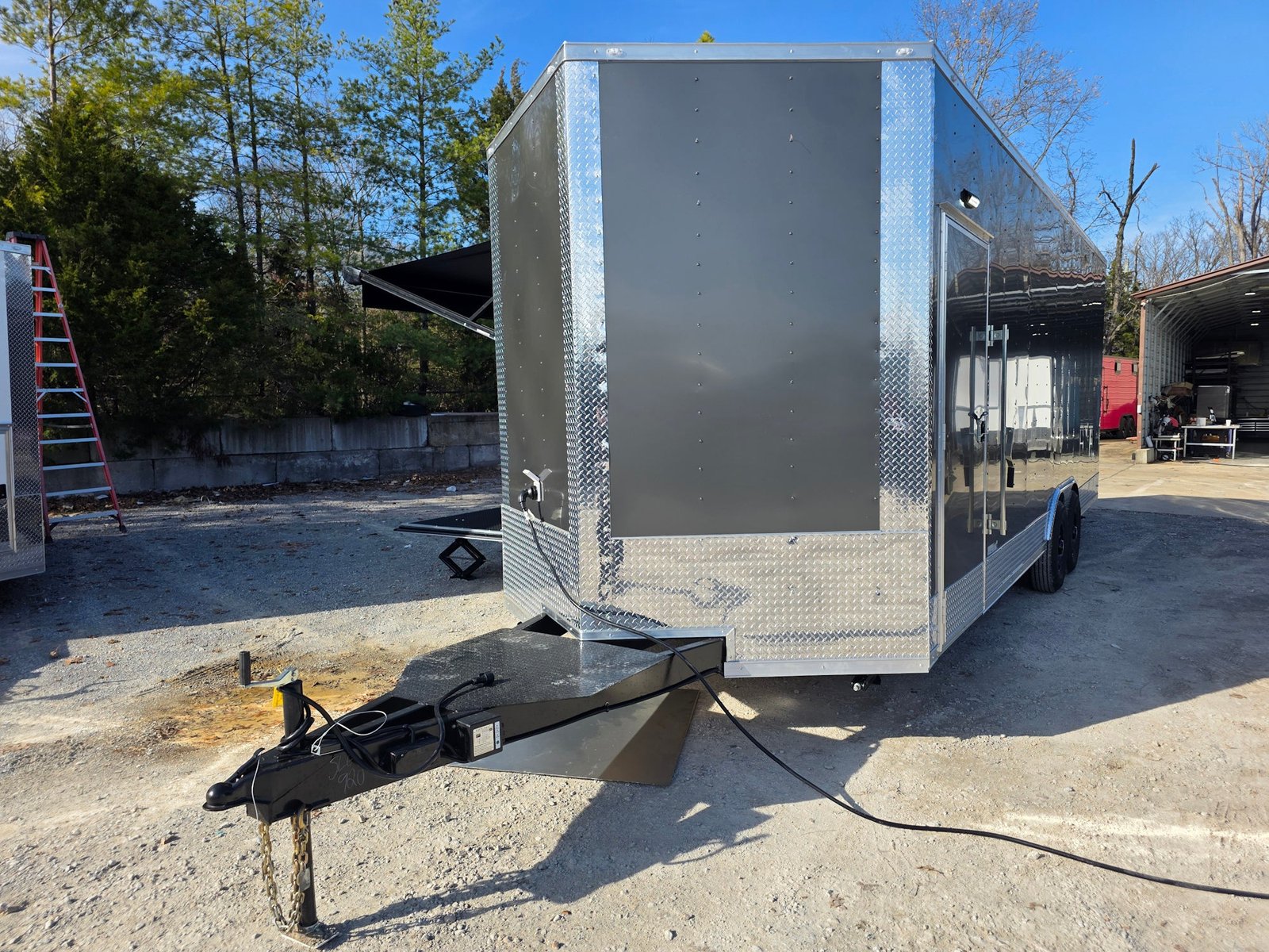 8.5′ X 24′ Charcoal Grey Custom Stage Trailer — photo 3