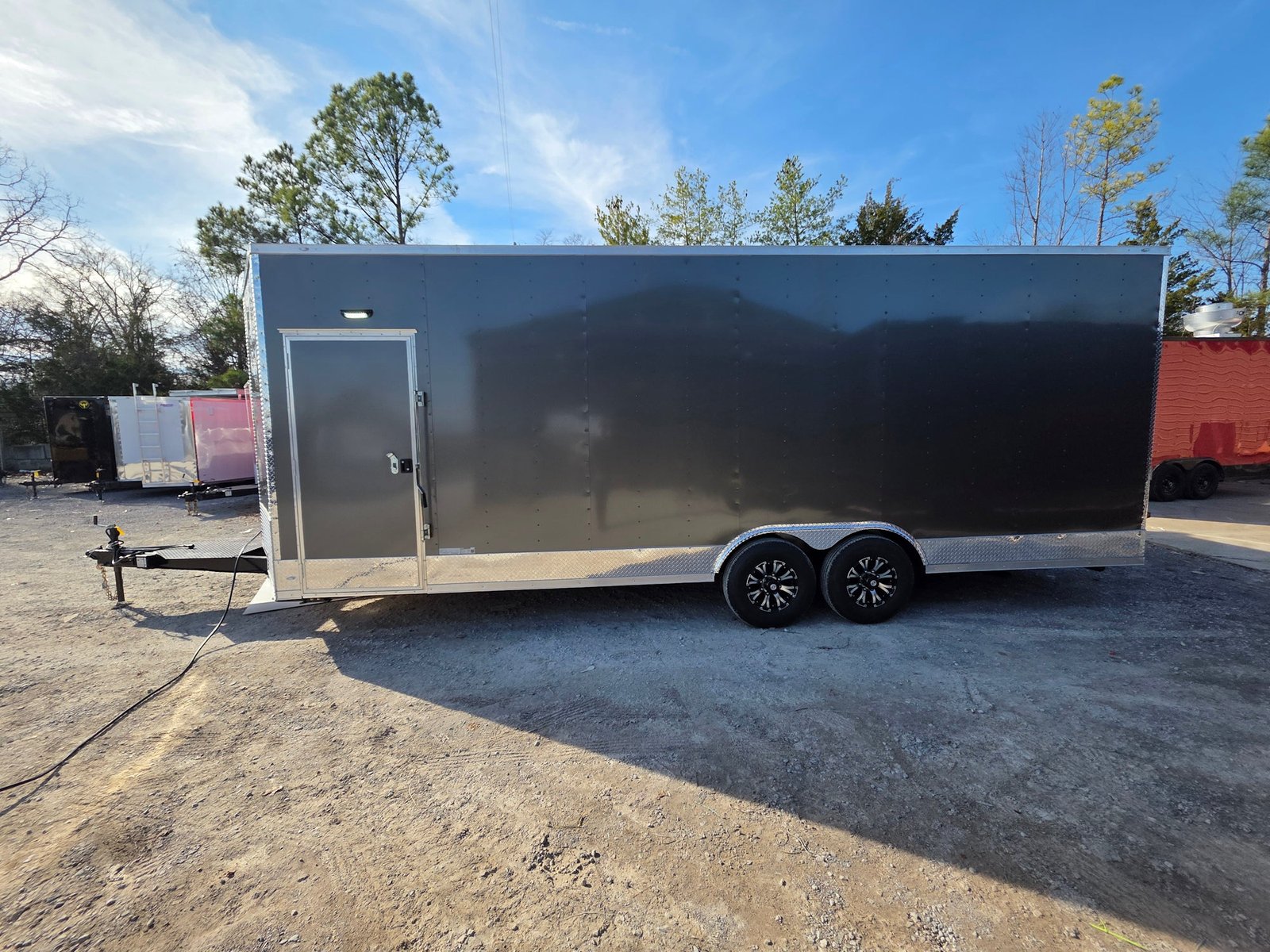 8.5′ X 24′ Charcoal Grey Custom Stage Trailer — photo 4