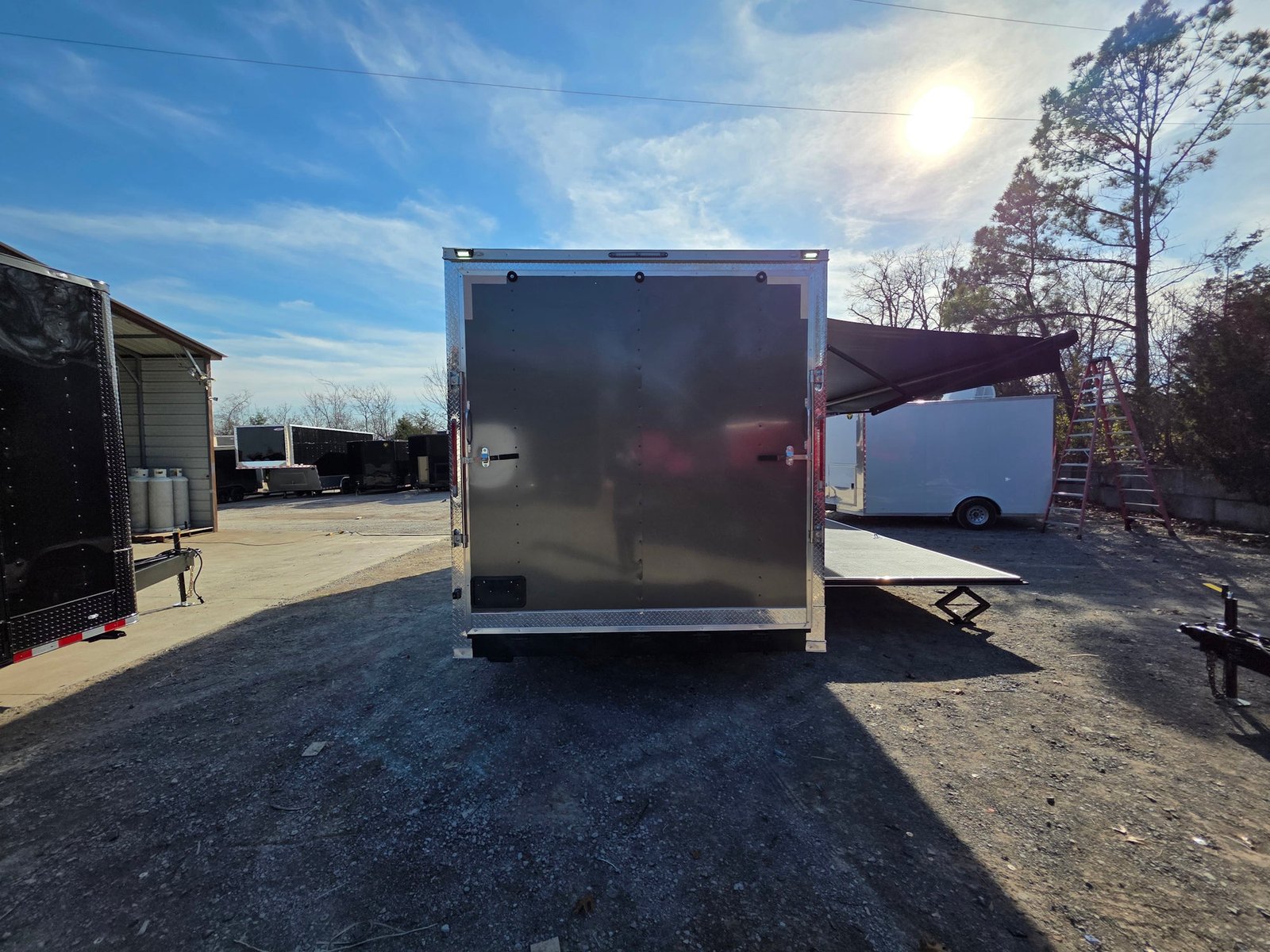 8.5′ X 24′ Charcoal Grey Custom Stage Trailer — photo 6