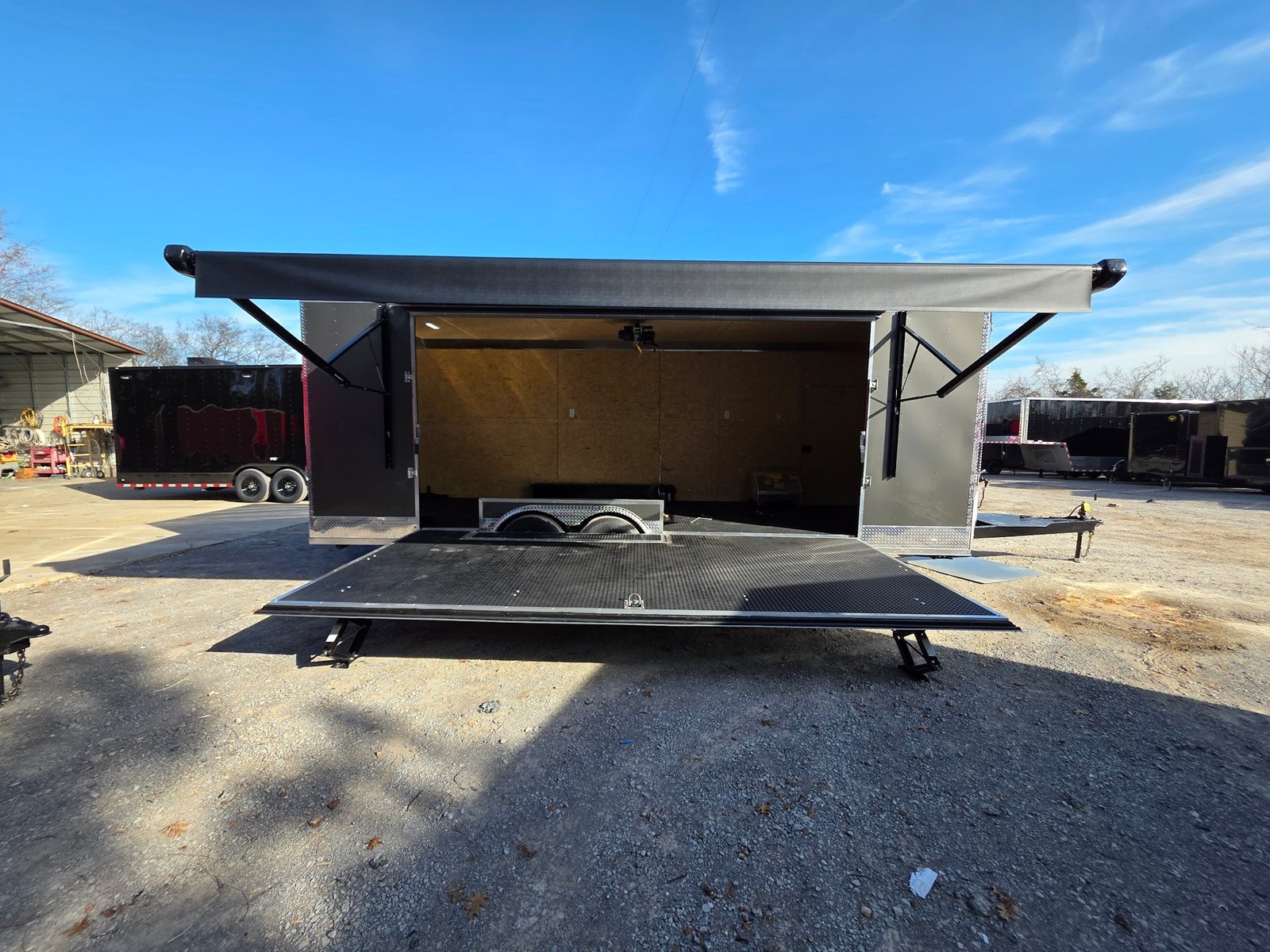 8.5′ X 24′ Charcoal Grey Custom Stage Trailer — photo 8