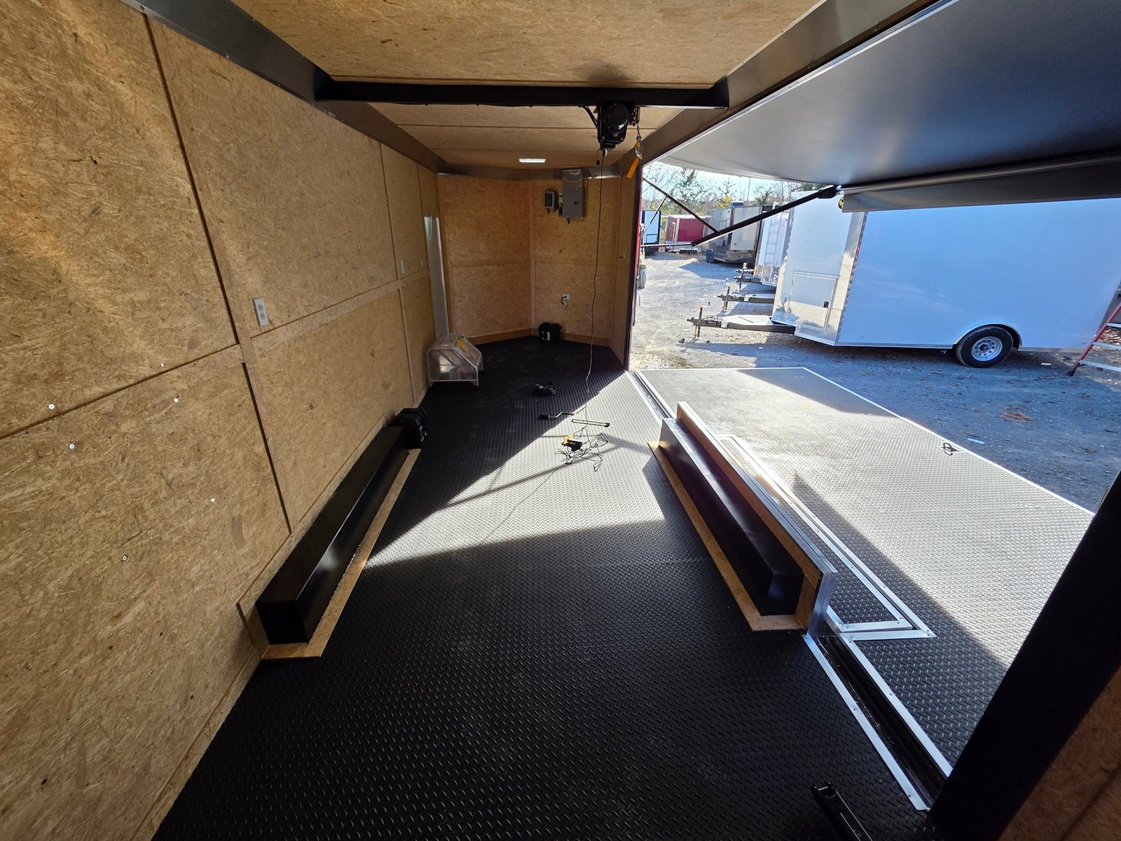 8.5′ X 24′ Charcoal Grey Custom Stage Trailer — photo 12