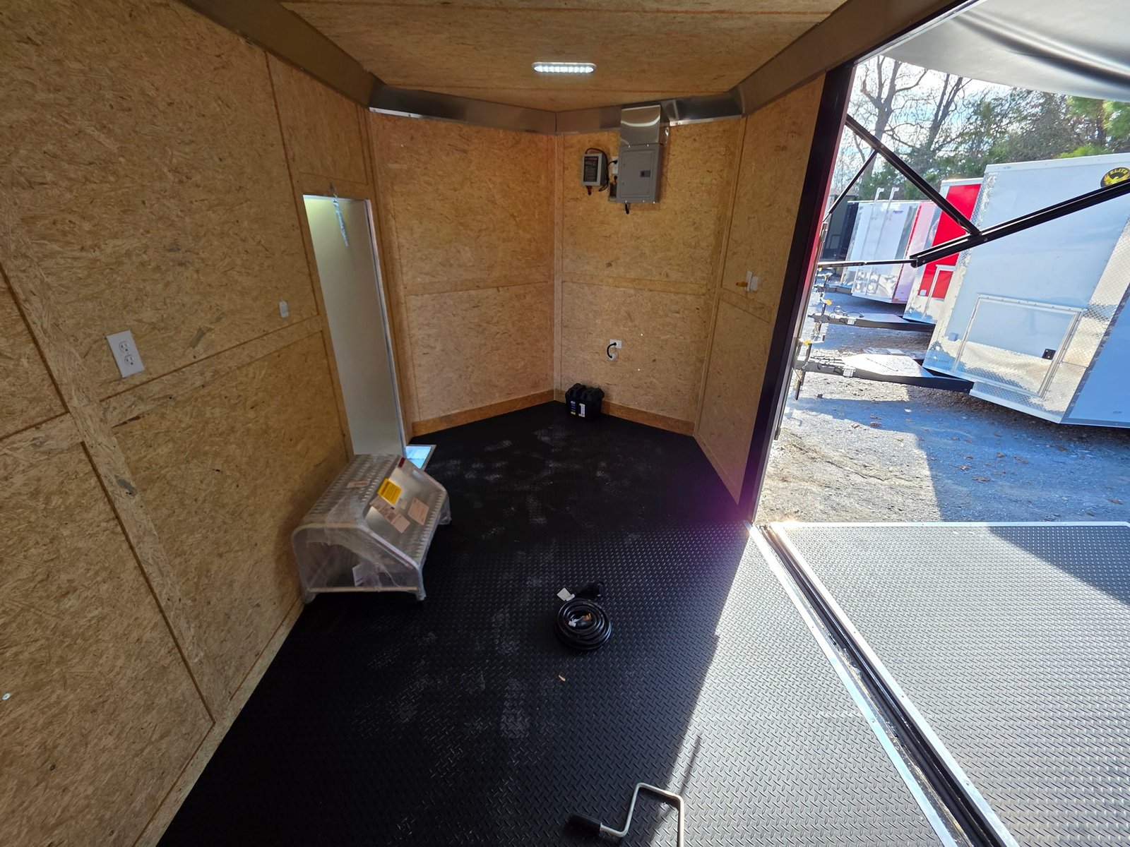 8.5′ X 24′ Charcoal Grey Custom Stage Trailer — photo 13