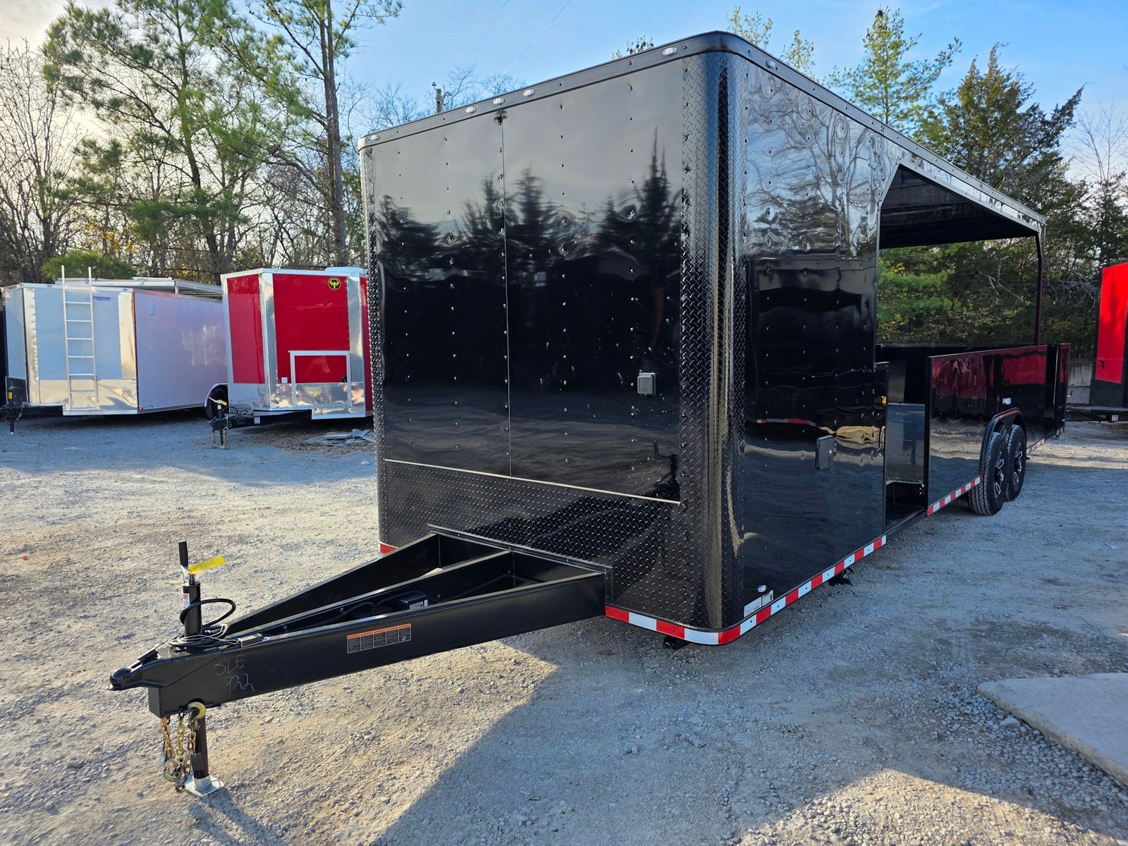 8.5′ X 30′ Custom Black With Blackout Tailgate Trailer — photo 3