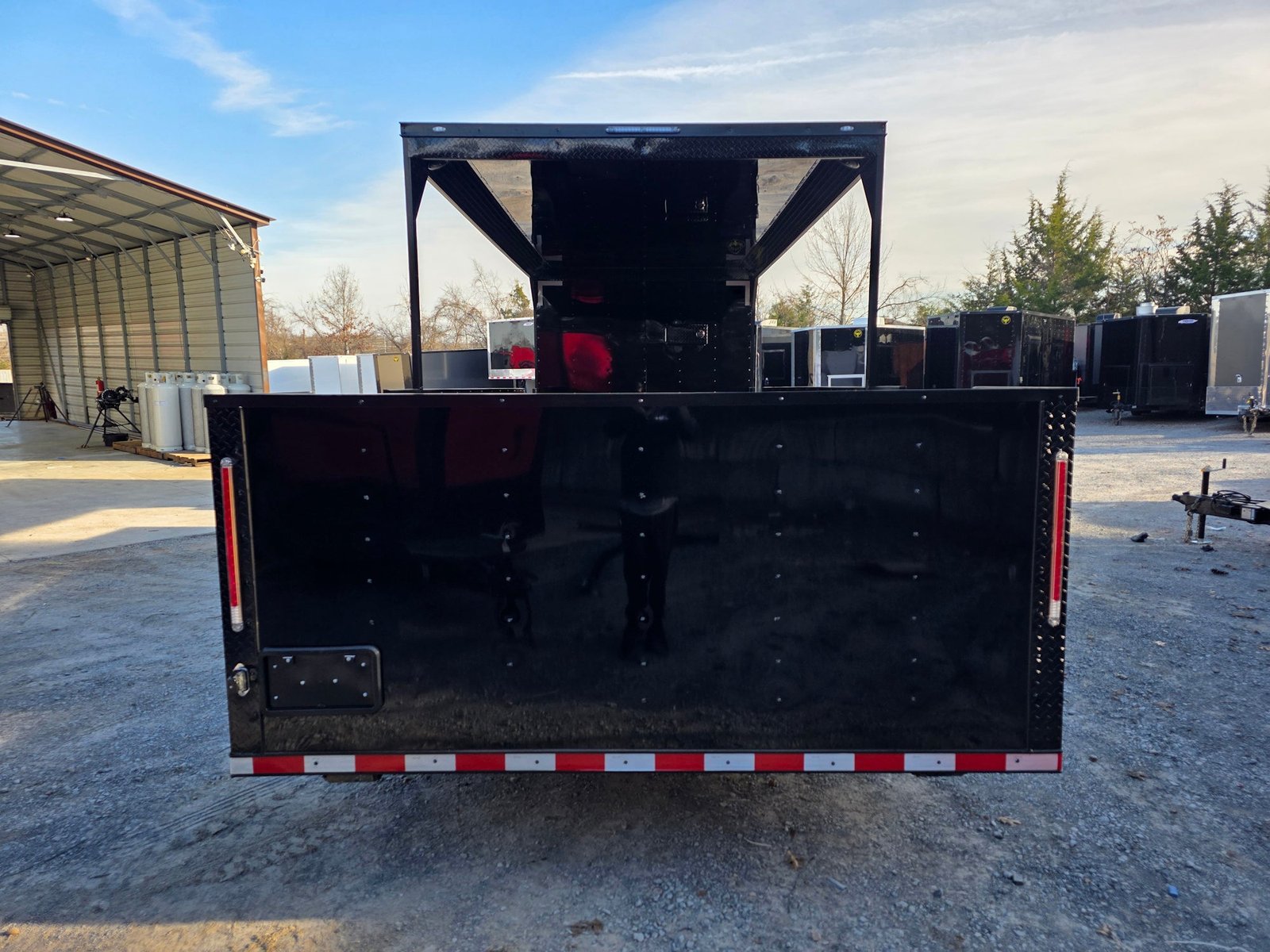 8.5′ X 30′ Custom Black With Blackout Tailgate Trailer — photo 7