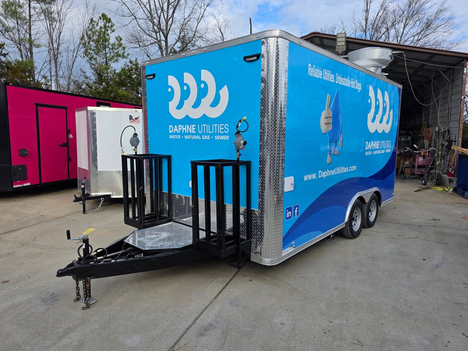 8.5′ X 16′ Custom Concession Trailer White Food Event Catering with appliances — photo 3