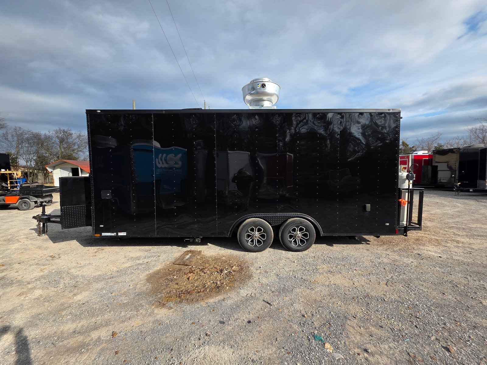8.5′ X 20′ Black With Blackout Concession Trailer Food Event Catering — photo 5