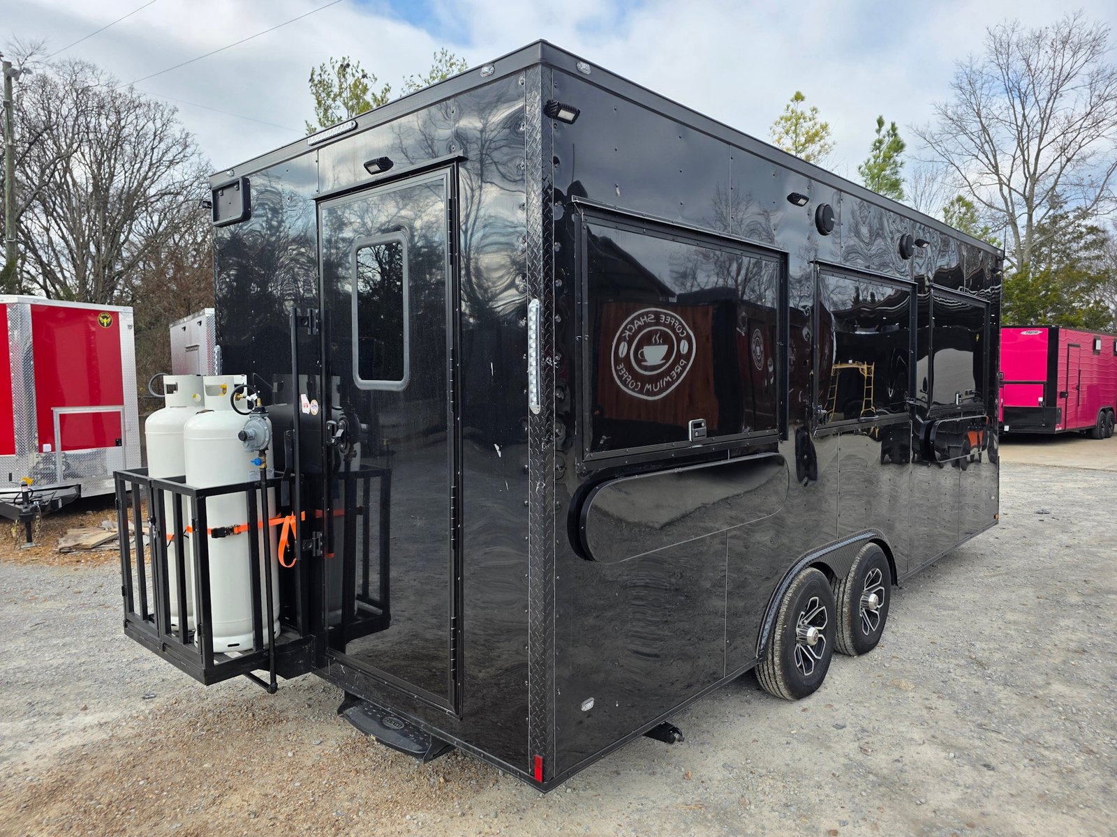 8.5′ X 20′ Black With Blackout Concession Trailer Food Event Catering — photo 9