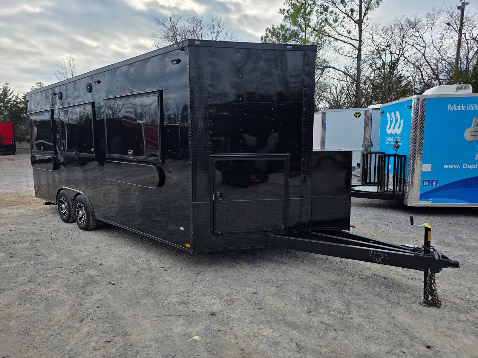 8.5′ X 20′ Black With Blackout Concession Trailer Food Event Catering — photo 11