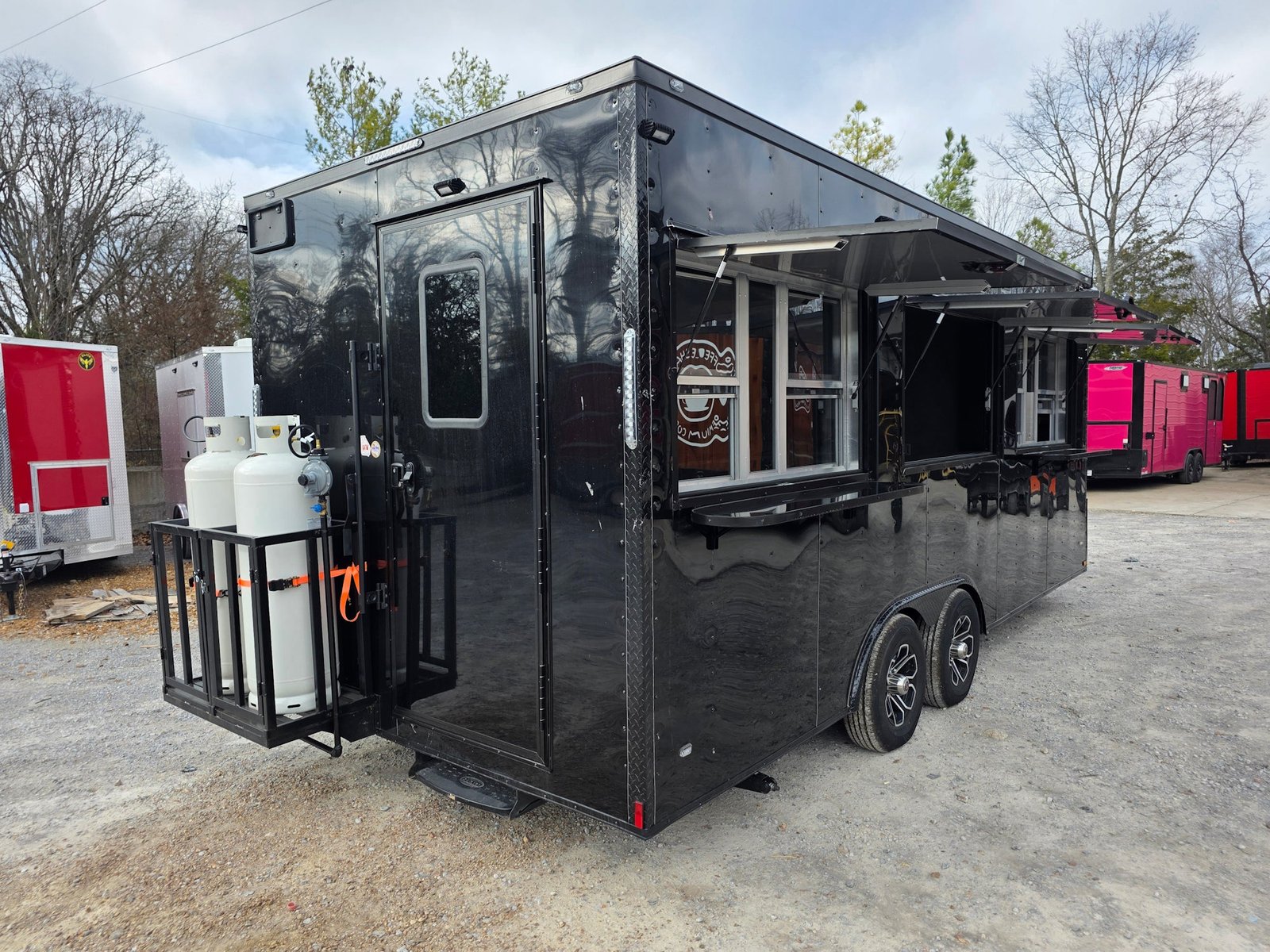 8.5′ X 20′ Black With Blackout Concession Trailer Food Event Catering — photo 14