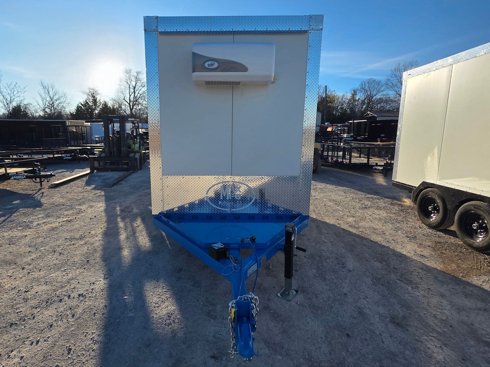 Custom 7′ X 12′ White Refrigerated Cooler and Freezer Trailer (Includes Generator) — photo 2