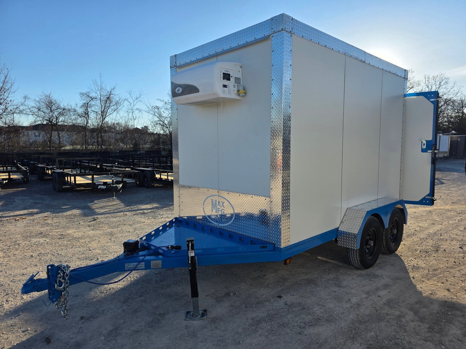 Custom 7′ X 12′ White Refrigerated Cooler and Freezer Trailer (Includes Generator) — photo 3