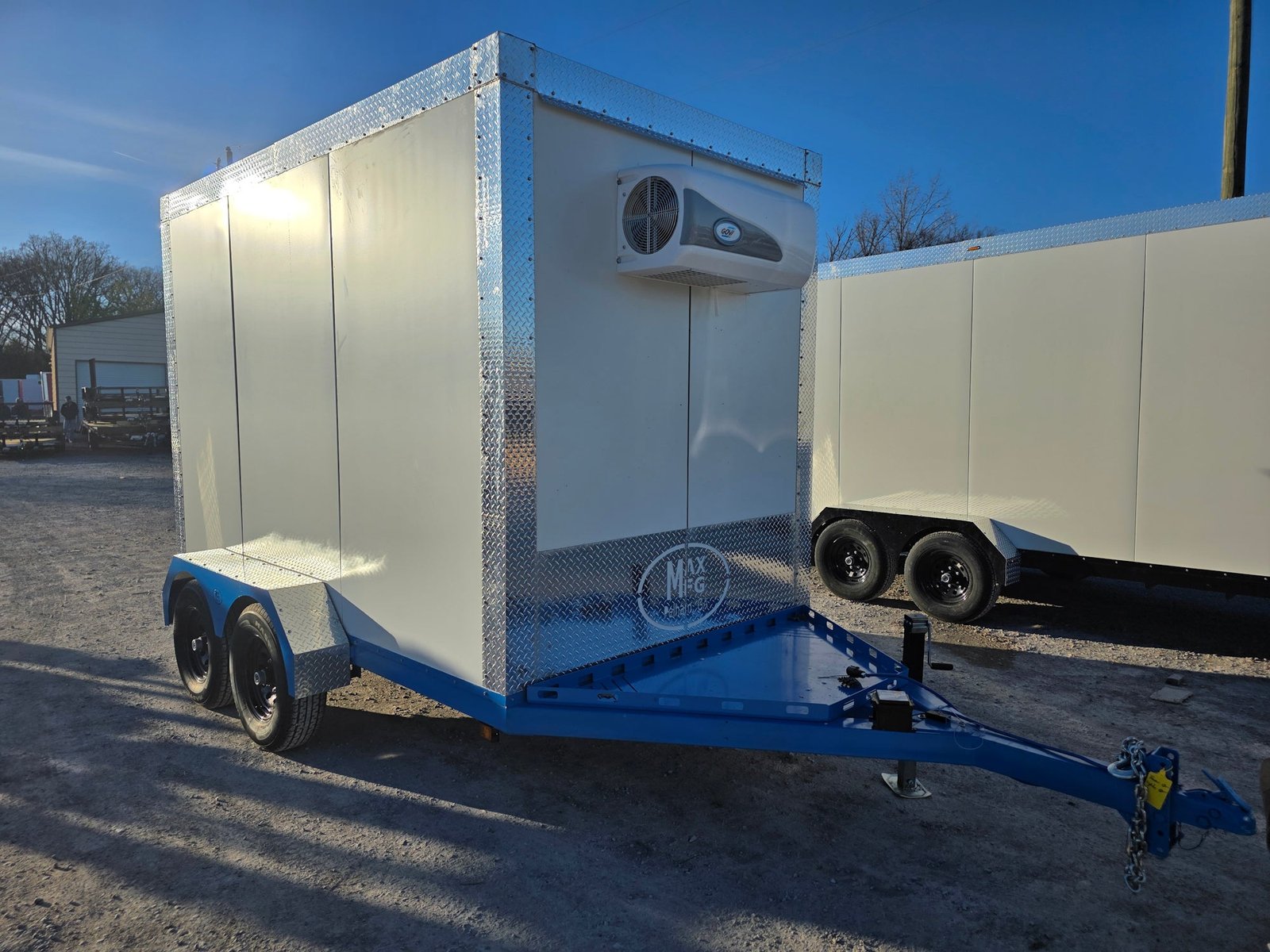Custom 7′ X 12′ White Refrigerated Cooler and Freezer Trailer (Includes Generator) — photo 11
